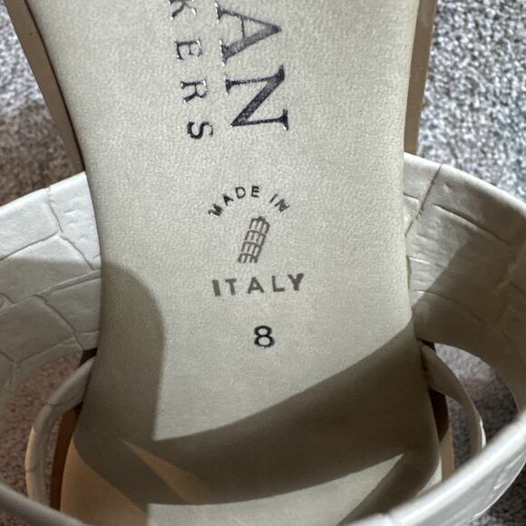 Italian Shoemakers Sandals Womens Size 8 Minimalist Chic Faux Croc Slip On - Picture 7 of 8